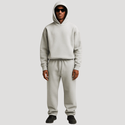 Men's oversized hooded sweatshirt and jogger trouser set