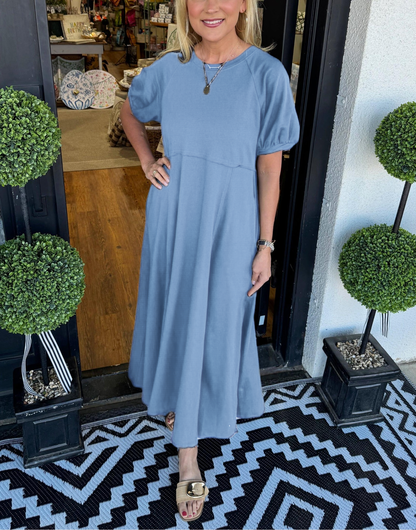 Alessia - Puff Sleeve Maxi Dress