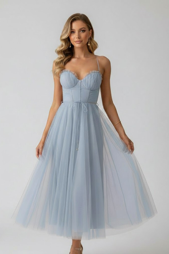 Women's Tulle Dress with Sweetheart Neckline – Formal Evening & Party Dress 10