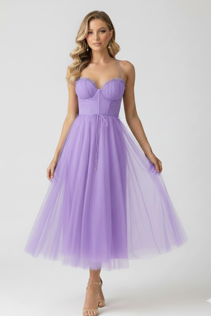 Women's Tulle Dress with Sweetheart Neckline – Formal Evening & Party Dress 11