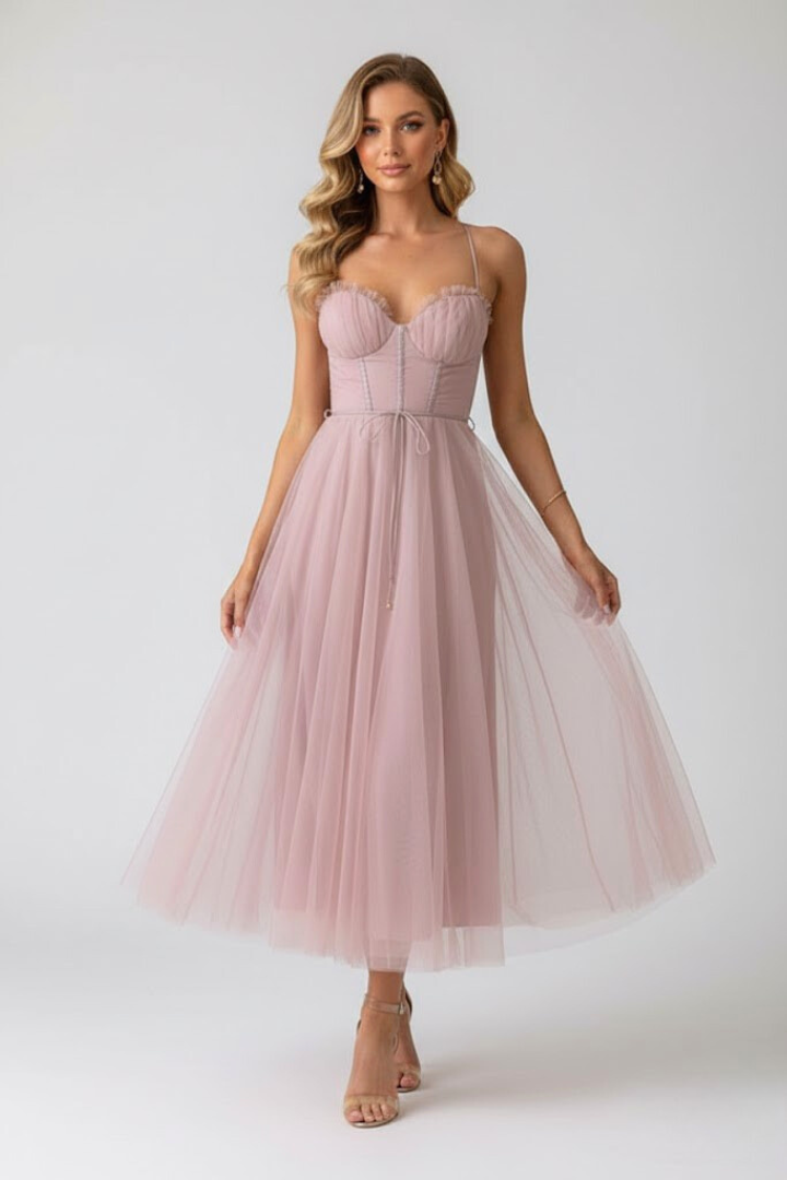 Women's Tulle Dress with Sweetheart Neckline – Formal Evening & Party Dress 2