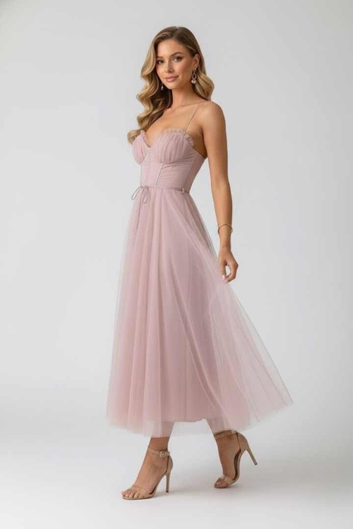 Women's Tulle Dress with Sweetheart Neckline – Formal Evening & Party Dress 4