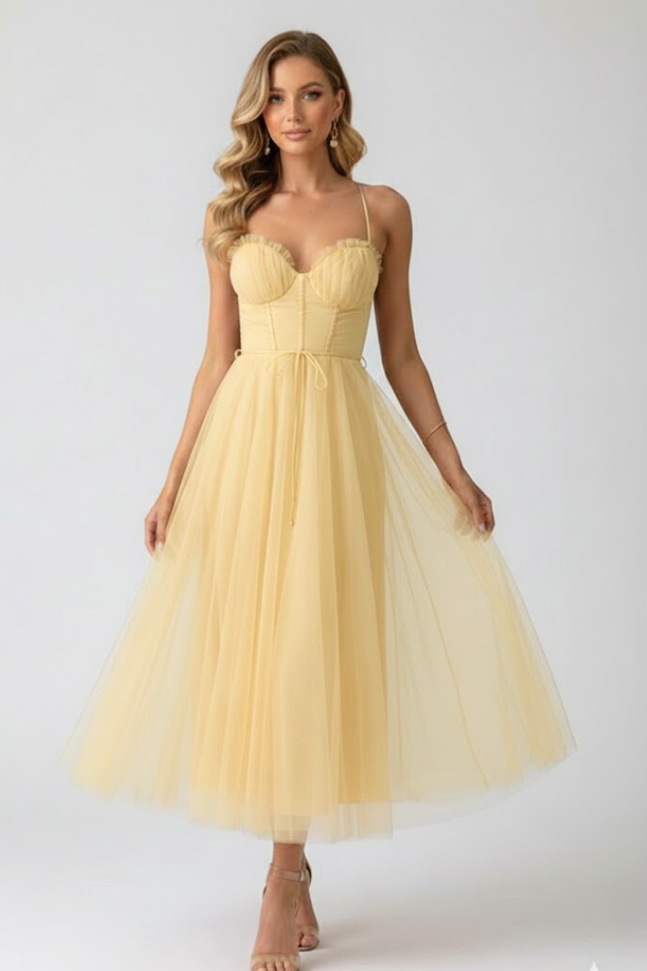 Women's Tulle Dress with Sweetheart Neckline – Formal Evening & Party Dress 7