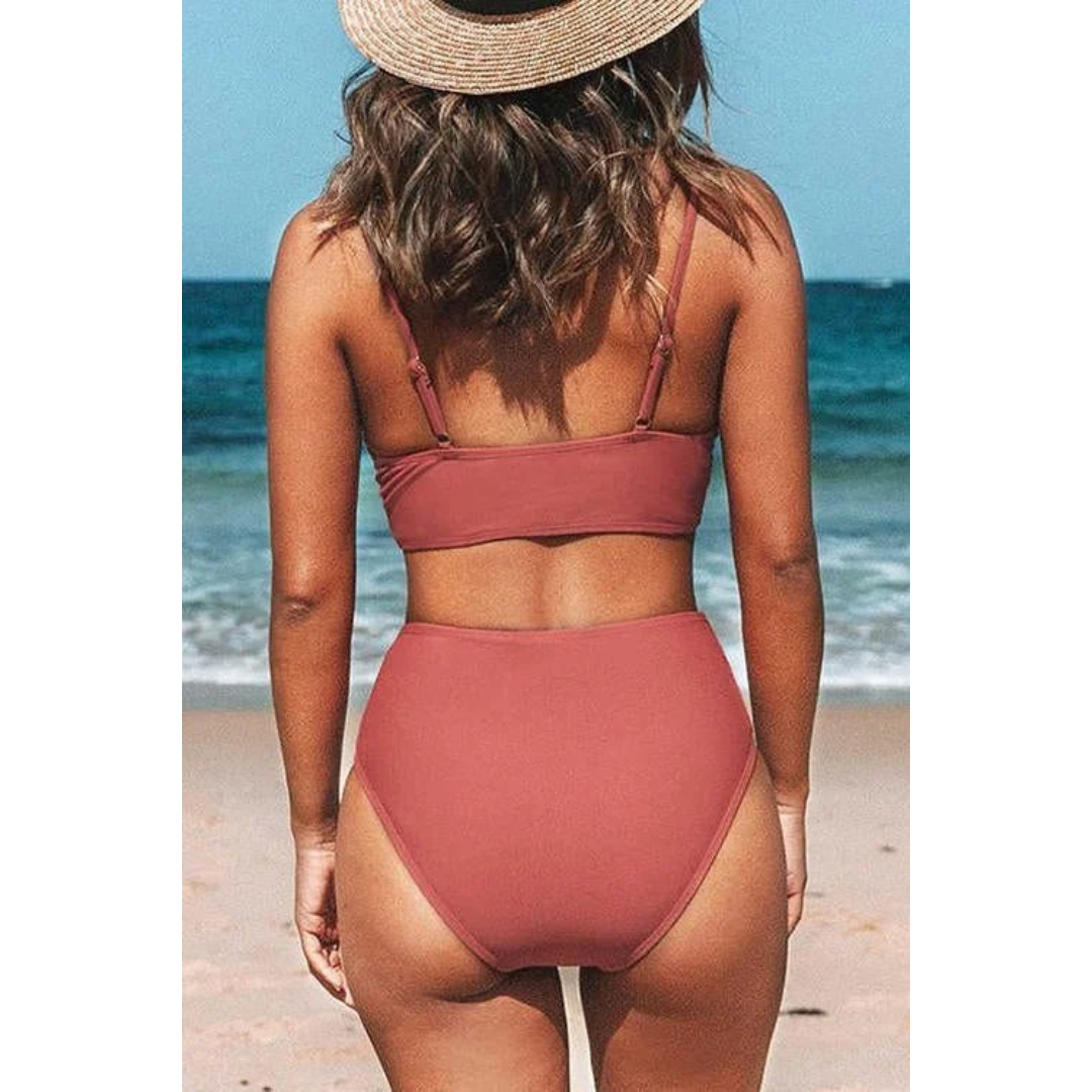 Zephyrine - High-Waisted V-Neck Bikini