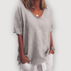 Women's Relaxed Scoop-Neck T-Shirt — Loose Soft Lightweight Summer Tee