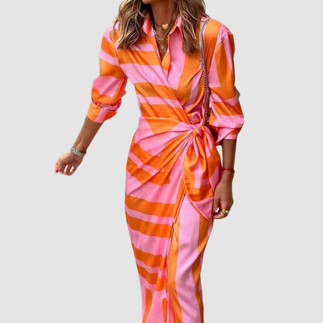 Serenity - Striped Midi Dress