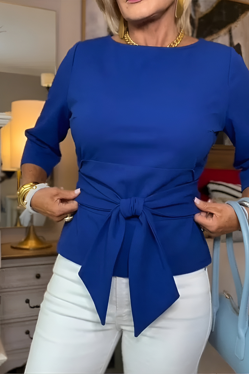 Nadia - Tie-waist flattering top