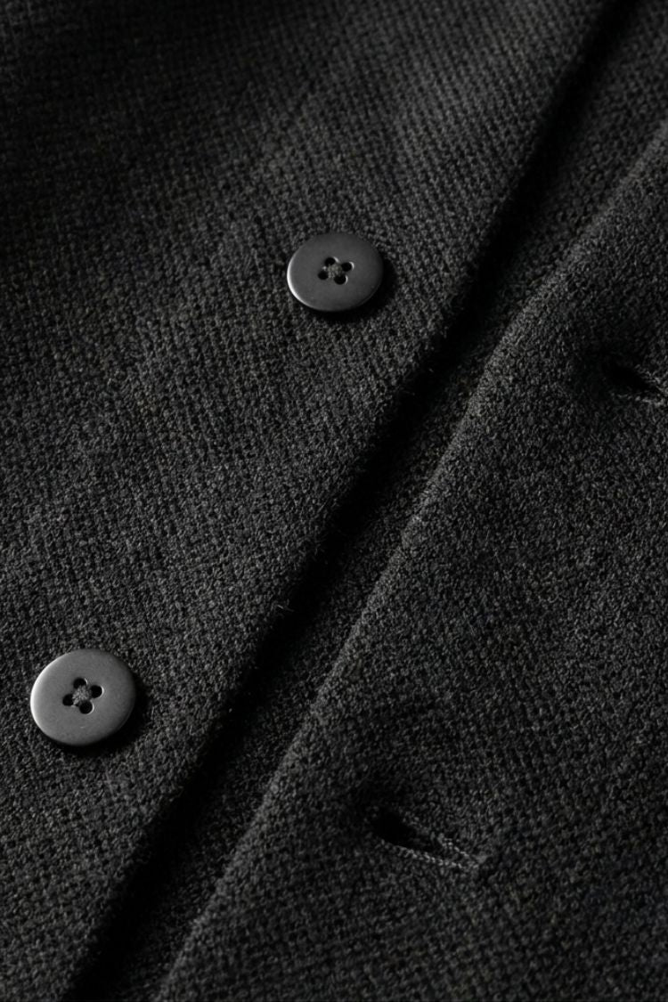 Men's textured cardigan with shawl collar and button front