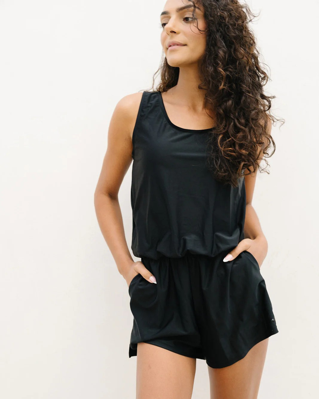 Celeste V Neck Swim Romper