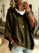Women's oversized hoodie with drawstring hood and wide sleeves