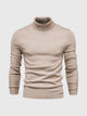 Men's long-sleeve ribbed turtleneck sweater