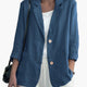 Women's casual blazer with notched lapels and patch pockets