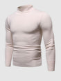 Men's slim fit long-sleeve turtleneck sweater with ribbed trims