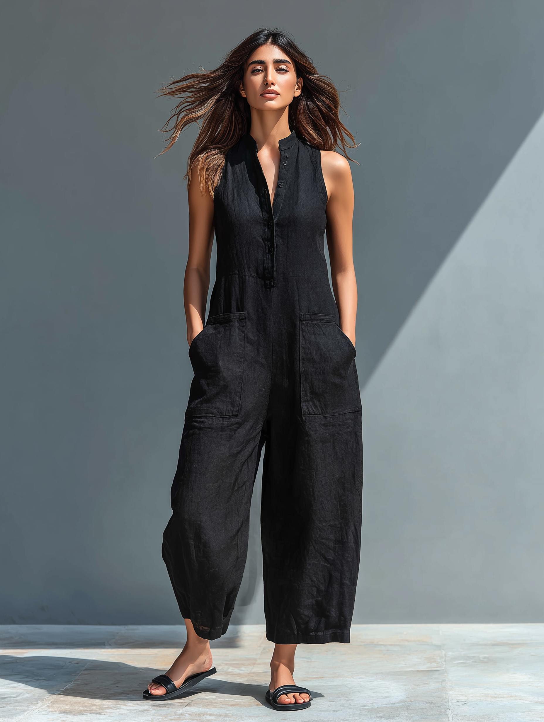 Marcella - Sleeveless Wide-Leg Jumpsuit