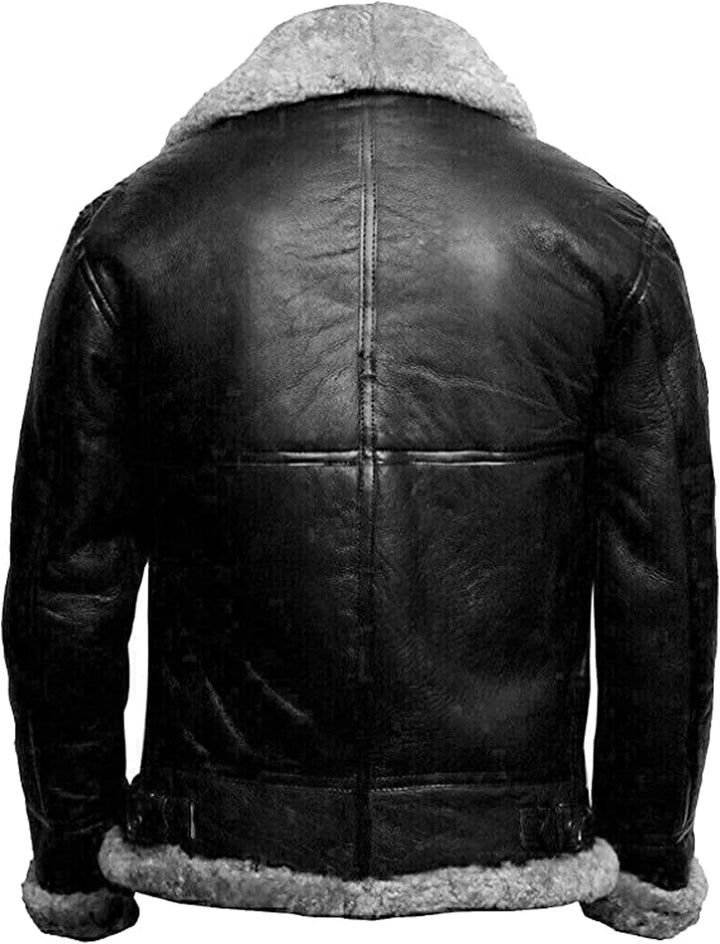 Men's hooded coat with plush lining, long sleeves and diagonal zip front