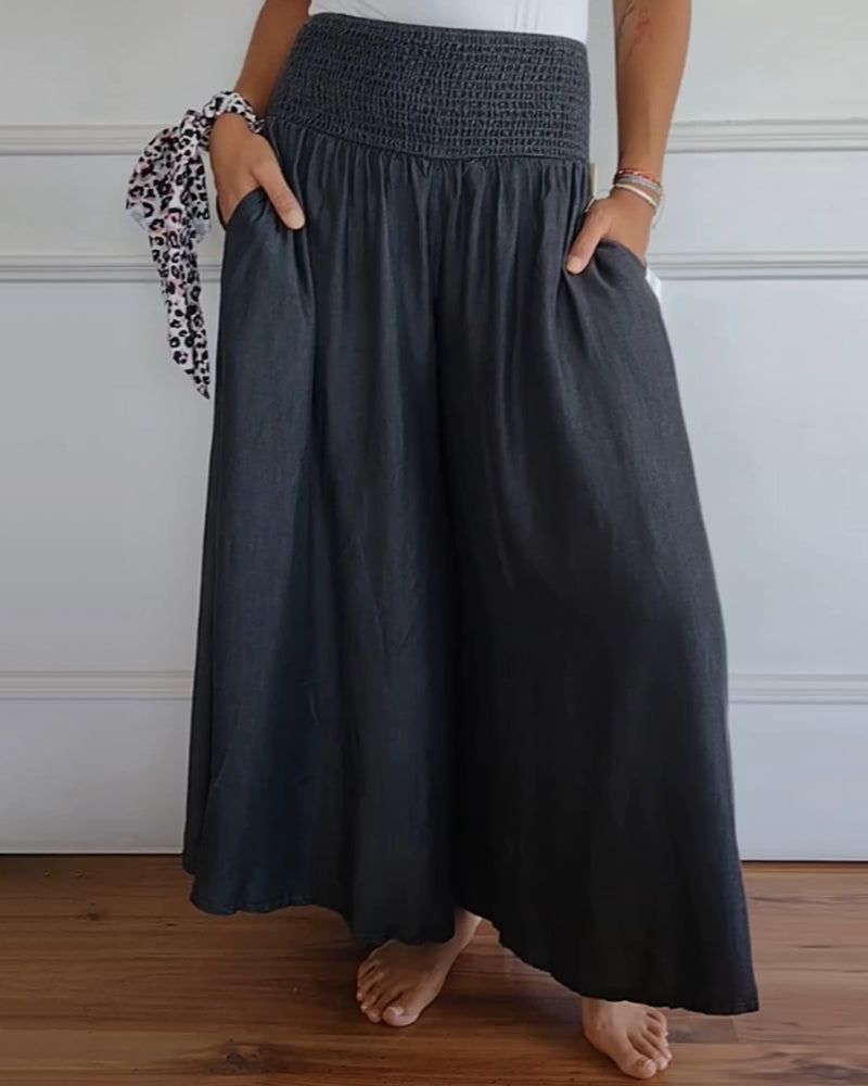 Theresa Smocked Wide Leg Pants