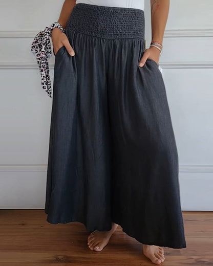 Theresa Smocked Wide Leg Pants