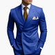 Men's Double-Breasted Suit Set – Tailored Notched-Lapel Blazer & Trousers for Weddings & Business 15