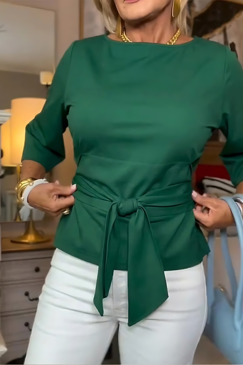 Nadia - Tie-waist flattering top