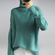 Women's geometric diamond turtleneck sweater with long sleeves