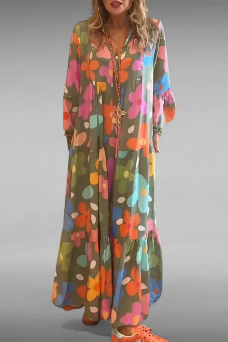 Rosalind - Flowy Floral Maxi Dress