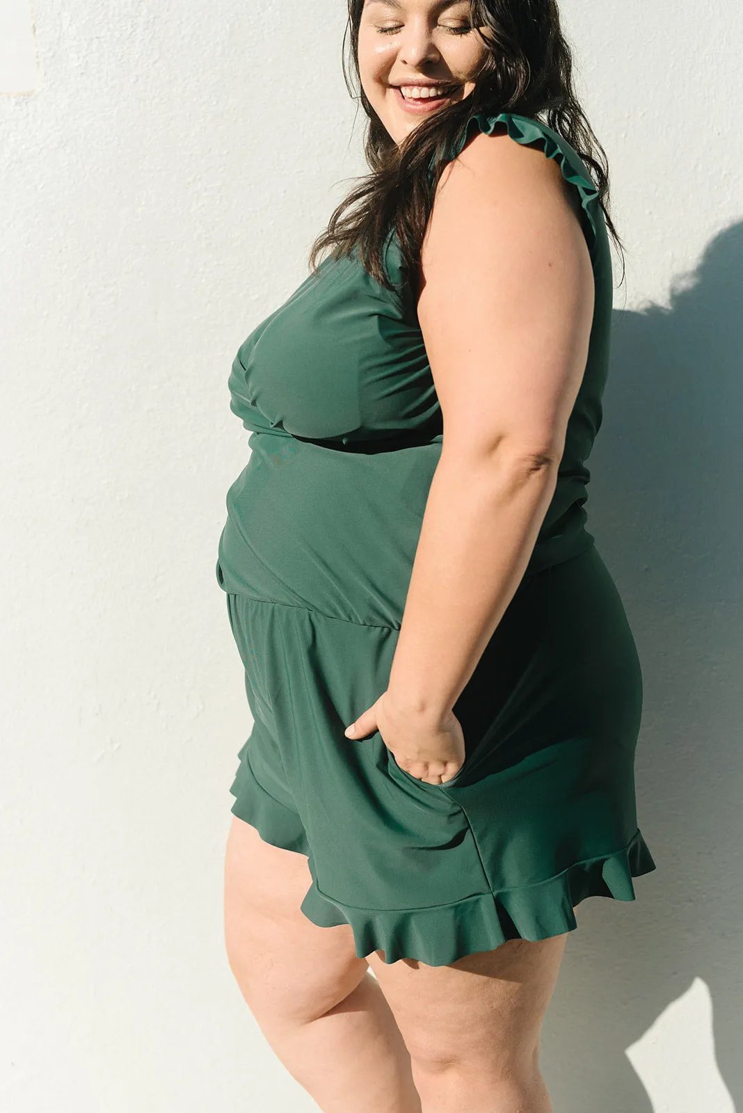 Celeste V Neck Swim Romper