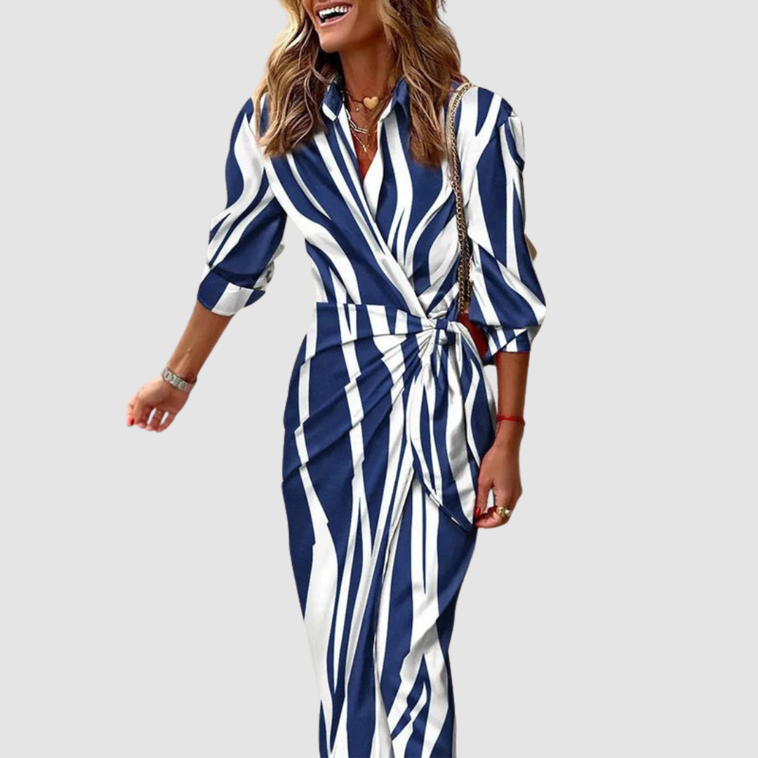 Serenity - Striped Midi Dress