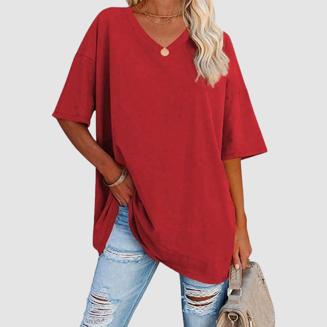 Women's V-Neck T-Shirt — Lightweight Short-Sleeve Summer Tee