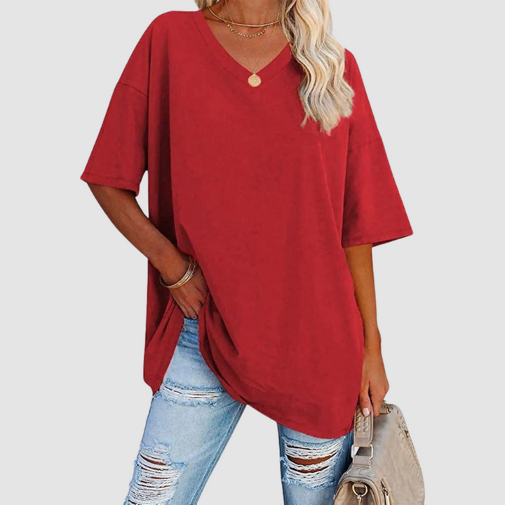 Women's V-Neck T-Shirt — Lightweight Short-Sleeve Summer Tee