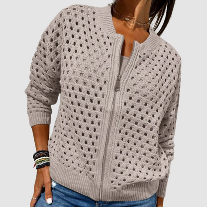 Seraphina - Knitted Zip Cardigan