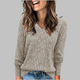 Women's V-Neck Long Sleeve Top — Relaxed Fit Everyday Top