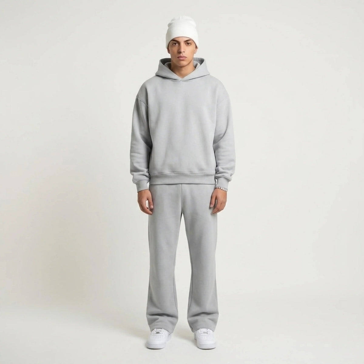 Men's hooded hoodie and full-length jogger set
