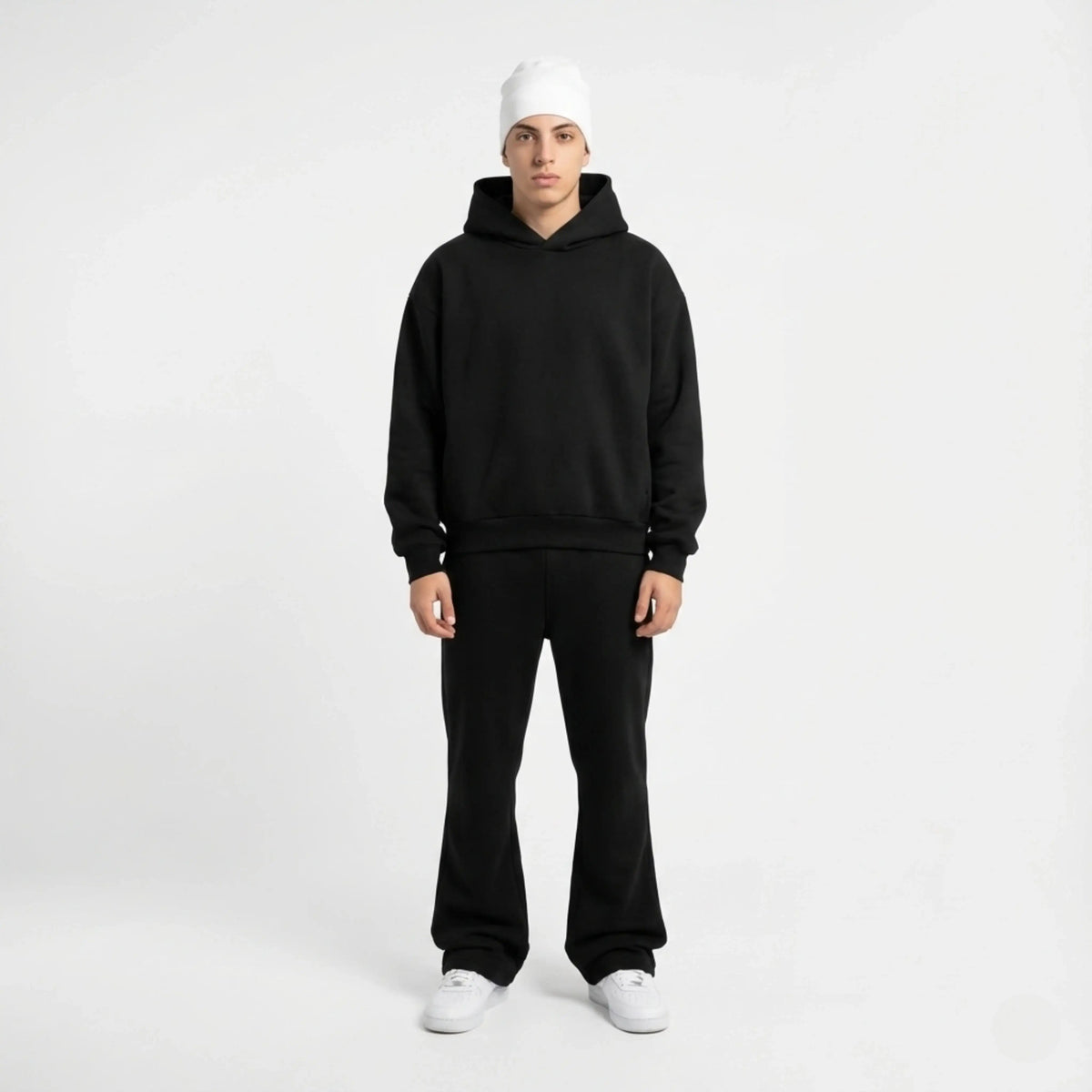 Men's hooded hoodie and full-length jogger set