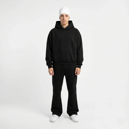 Men's hooded hoodie and full-length jogger set