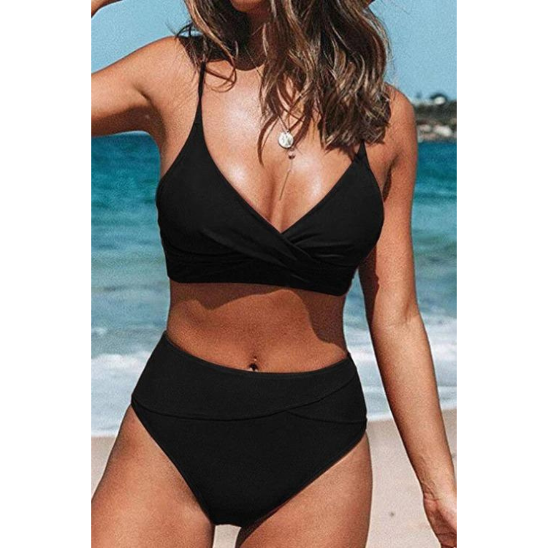 Zephyrine - High-Waisted V-Neck Bikini
