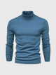 Men's long-sleeve ribbed turtleneck sweater