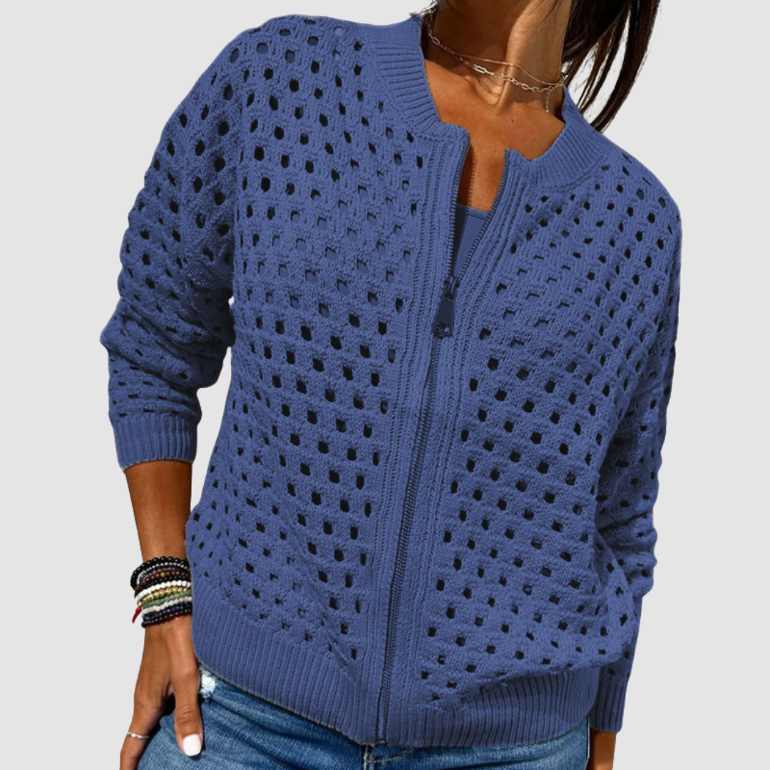 Seraphina - Knitted Zip Cardigan