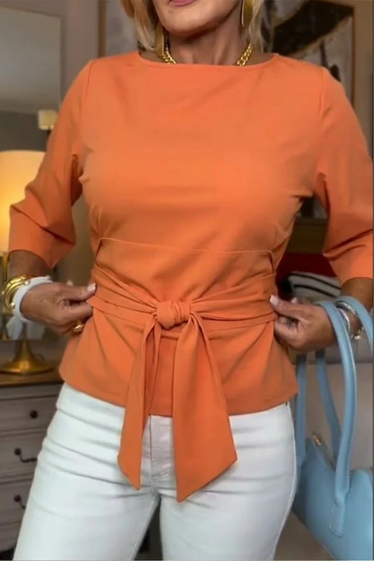 Nadia - Tie-waist flattering top