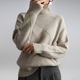 Women's geometric diamond turtleneck sweater with long sleeves