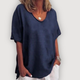 Women's Relaxed Scoop-Neck T-Shirt — Loose Soft Lightweight Summer Tee