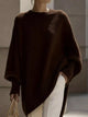 Women's oversized sweater with wide sleeves and ribbed cuffs