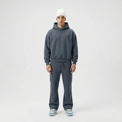 Men's hooded hoodie and full-length jogger set