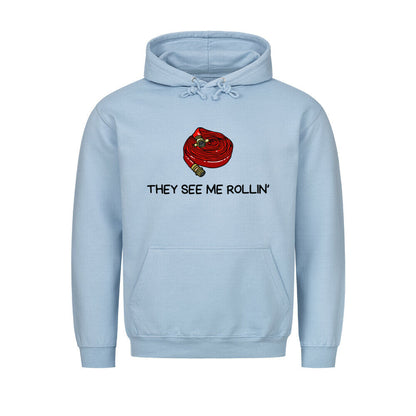 Graphic hoodie with drawstring hood, long sleeves and rolling pin chest print