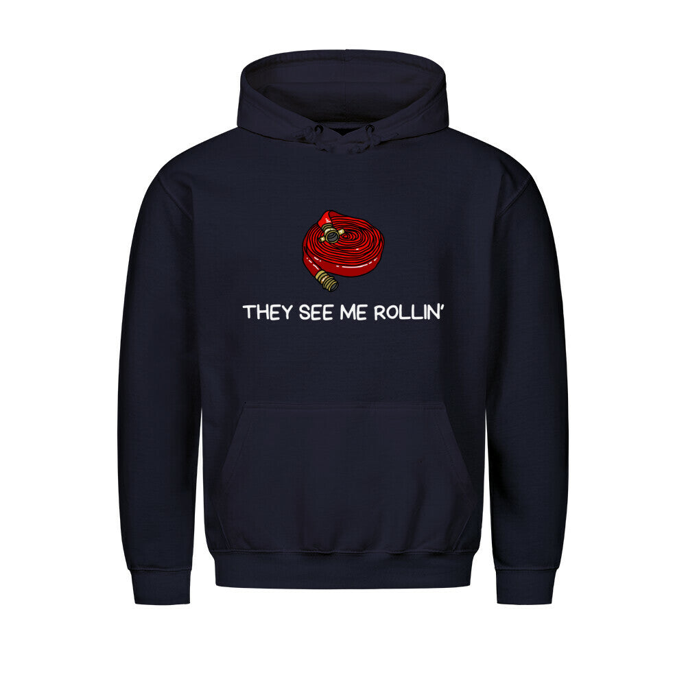 Graphic hoodie with drawstring hood, long sleeves and rolling pin chest print