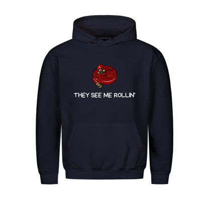 Graphic hoodie with drawstring hood, long sleeves and rolling pin chest print