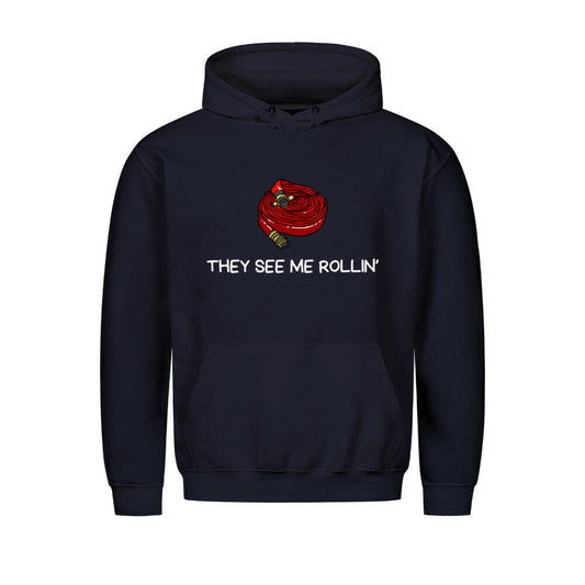 Graphic hoodie with drawstring hood, long sleeves and rolling pin chest print