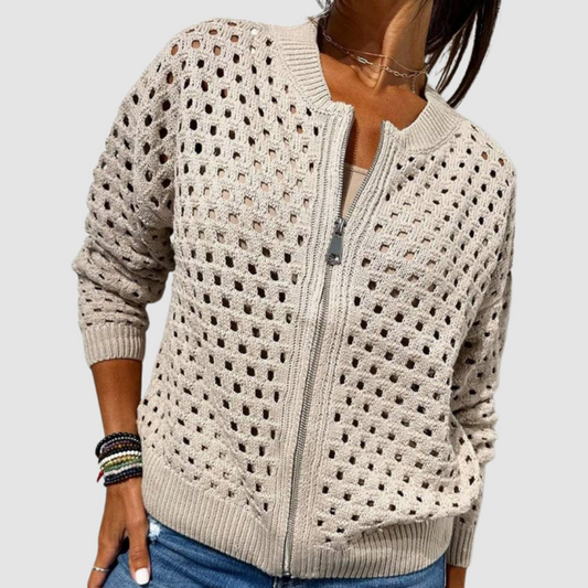 Seraphina - Knitted Zip Cardigan