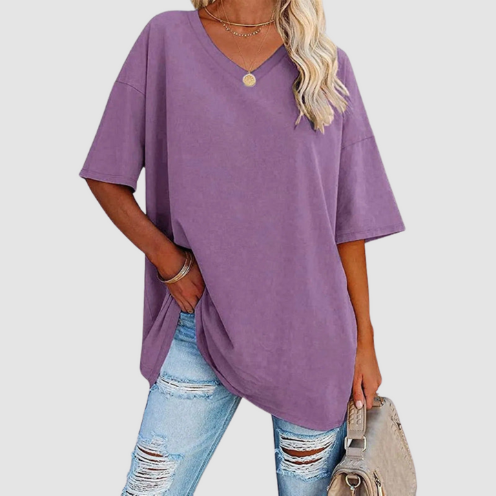 Women's V-Neck T-Shirt — Lightweight Short-Sleeve Summer Tee