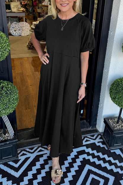 Alessia - Puff Sleeve Maxi Dress