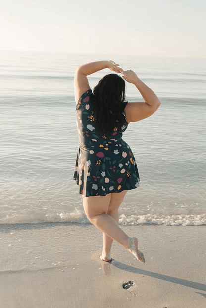 Celeste V Neck Swim Romper